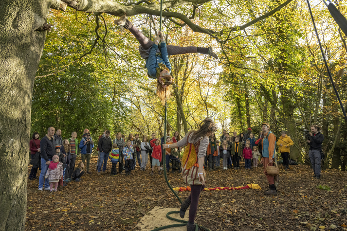 Positive Imaginings forest circus performance 