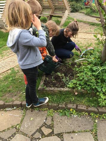 Parent led gardening sessions with pupils of the school 